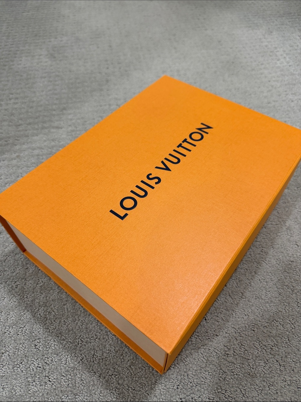 Louis Vuitton Orange Branded Gift Box empty box authentic for shoes or purse
